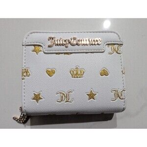 Juicy Couture Y2K Stargirl Glitter Button Wallet with Zip Around Coin Purse NWOT